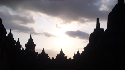 Usai Pilpres, Jalan-jalan ke Borobudur