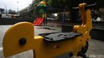 Jalur Pedestrian di Bekasi Ini Disulap Jadi Tempat Bermain Anak