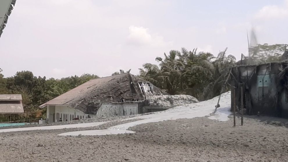 Lokasi semburan gas di Ponpes Al-Ikhsan Pekanbaru