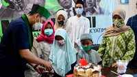 Mengusung tema Mengokohkan Komitmen Keislaman dan Kebangsaan, menjadi tema Milad ke-74 HMI dengan memberikan santunan kepada anak yatim. Dalam masa Pandemi COVID-19, acara digelar dengan menerapkan protokol kesehatan dengan ketat. Foto: dok. HMI