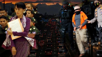 Foto Populer Pekan Ini: Kudeta Myanmar-Teroris Makassar Ditahan