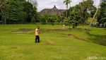 Foto: Suasana Sepi Taman Wisata Candi Borobudur di Akhir Pekan