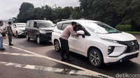 Sejumlah kendaraan yang datang ke Kota Bogor melalui tol Jagorawi terpaksa memutar balik karena kendaraannya bernopol ganjil.