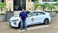 Dipilihnya Hyundai Ioniq sebagai mobil operasional IMI sebagai bentuk apresiasi karena Hyundai dapat menghadirkan mobil listrik dengan harga jual terjangkau, yakni sekitar Rp 600 jutaan. Foto: Instagram Bambang Soesatyo