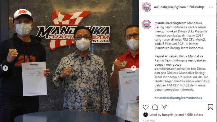 Dimas Ekky jadi pebalap Mandalika Racing Team Indonesia