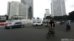 Pemprov DKI Akan Permanenkan Jalur Sepeda di Sudirman-Thamrin