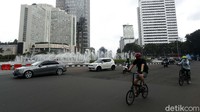 Pembuatan jalur sepeda permanen itu dilakukan pada Februari-Maret 2021.