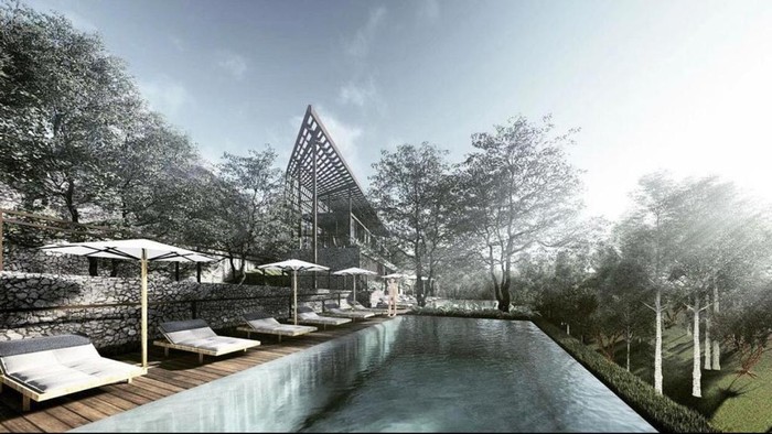 Arsitek Jerman, Alexis Dornier yang bermukim di Bali, menyelesaikan rumah modernnya bernama House A bernuasa tropis. Yuk lihat foto-fotonya.