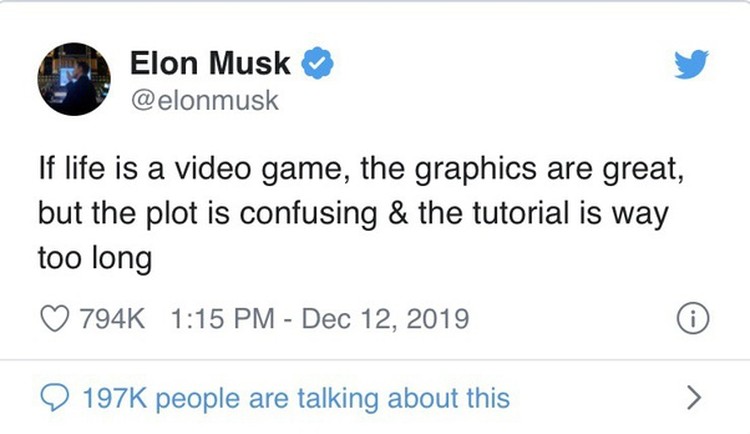 Elon Musk sering menuliskan tweet yang kocak dan bikin orang yang melihatnya tertawa. Berikut ini contoh-contohnya.