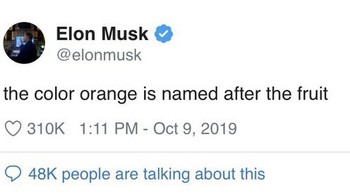 Fakta menarik. Foto: Twitter/@elonmusk