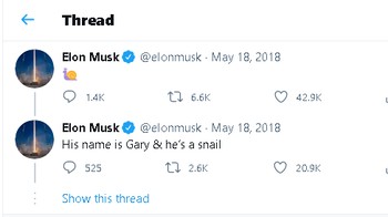 Baik. Siapa yang belum kenal dengan Gary? Foto: Twitter/@elonmusk