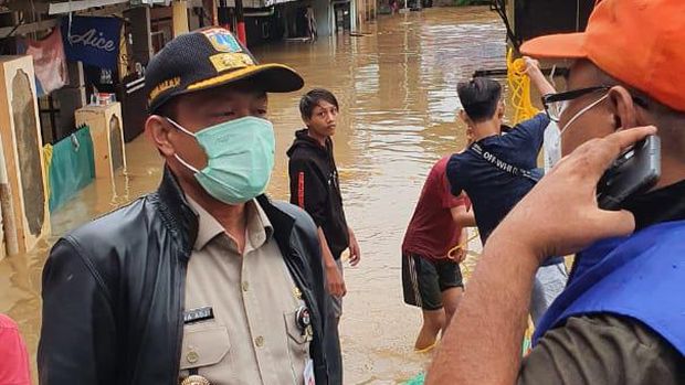 Banjir di RW 03, Rawajati, Jakarta Selatan.