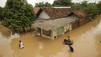 Menurutnya, faktor utama penyebab banjir kali ini adalah air hujan yang hampir seluruhnya menjadi limpasan permukaan. Hanya sebagian kecil air yang meresap ke dalam tanah. ANTARA FOTO/Syaiful Arif