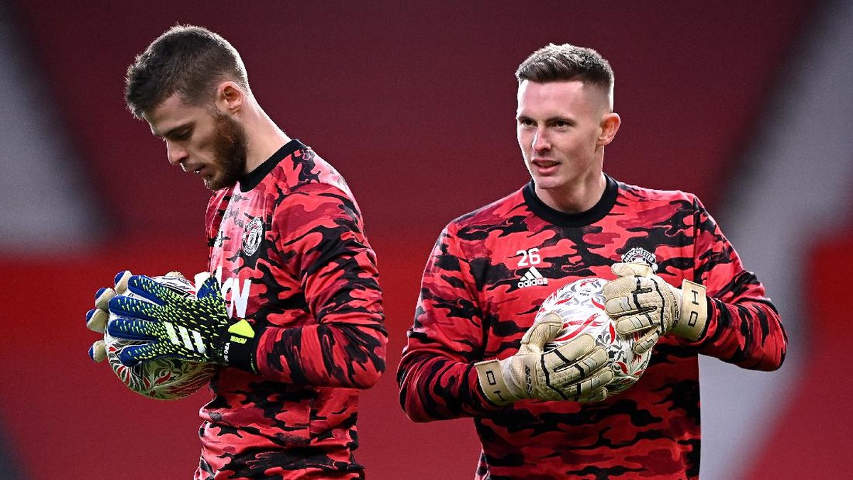 Dean Henderson masih jadi kiper pilihan kedua Manchester United di belakang David de Gea (Foto: Getty Images/Laurence Griffiths)