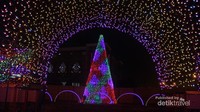 Terowongan dan kerucut dengan ribuan efek dan variasi lampu