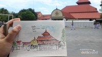 Livesketching Masjid Kauman, Jogja, Penulis 2019