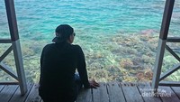 Menikmati siang santai didepan kamar sembari melihat ragam terumbu karang