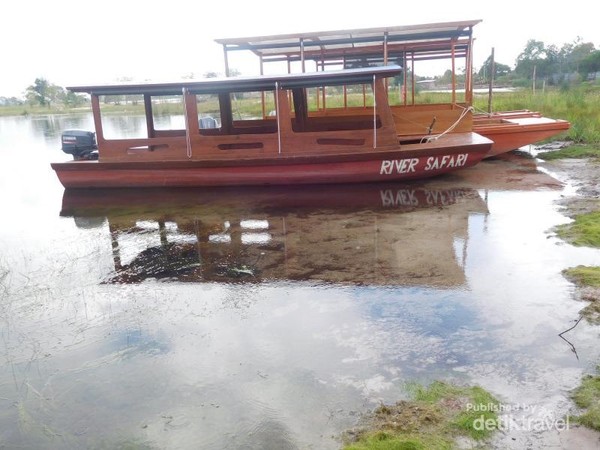 Selain berfoto ria, pengunjung juga bisa menyewa perahu yang ada disana untuk meyusuri sekitaran danau.