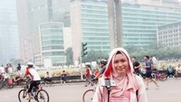 Senangnya bisa car free day di sekitar HI dan monas
