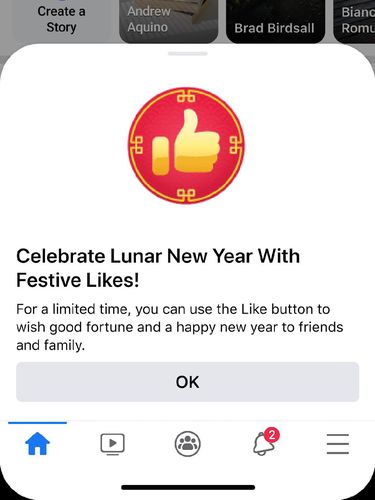 Facebook dan Instagram rayakan Imlek
