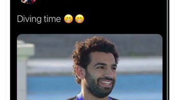 Padahal Liverpool sedang tertinggal, Salah malah diving. Foto: istimewa