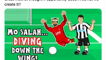 Mo Salah juga mendapat kecaman karena melakukan diving terang-terangan. Foto: istimewa