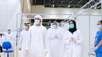 Pangeran Hamdan juga aktif mengawasi penanganan pandemi Corona di negaranya. Foto: Instagram