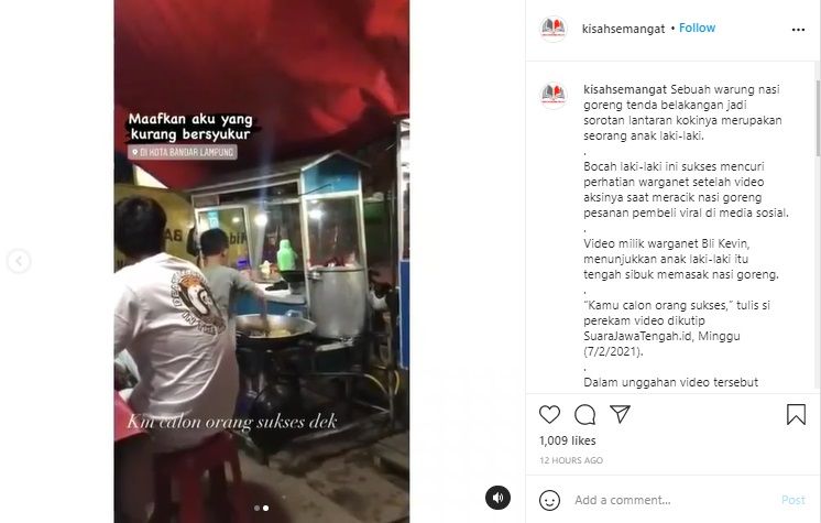 bocah jualan nasi goreng di lampung