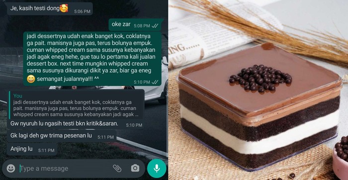 Duh! Minta Testimoni, Penjual Dessert Box Ini Malah Maki-maki Pembeli Duh! Minta Testimoni, Penjual Dessert Box Ini Malah Maki-maki Pembeli