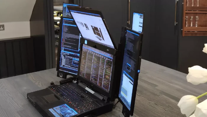 Expanscape Aurora 7, laptop yang punya 7 layar.