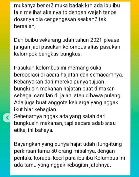 Ibu-ibu 'Kolombus' Bikin Resah, Beraksi Bungkus Banyak Makanan Hajatan