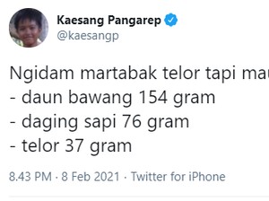 Kaesang Ngidam Martabak Telor, Bahannya Ribet Banget
