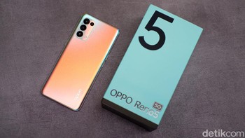 Reno5 5G dengan harga pasaran Rp 4,9 juta. Foto: Adi Fida Rahman/detikINET