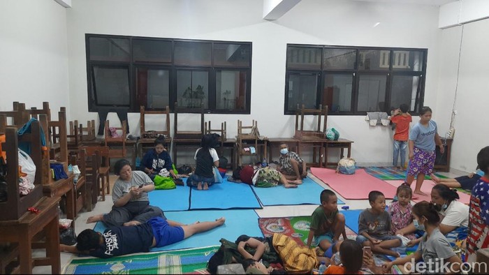Pengungsi banjir Kampung Melayu (Rahmat Fathan/detikcom).