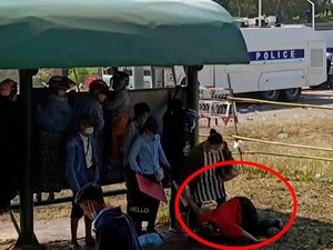Detik-detik Pendemo di Myanmar Tertembak Peluru Tajam