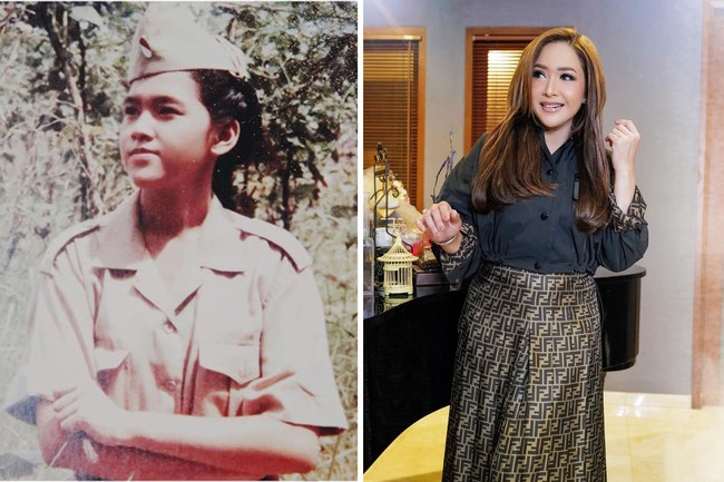 Kalau yang satu ini adalah potret lawas Maia Estianty ketika dirinya masih bersekolah. Maia tampak mengenakan seragam pramuka. Kalau dilihat-lihat, wajah Maia yang dulu mirip Al, El, atau Dul nih? Foto: Instagram