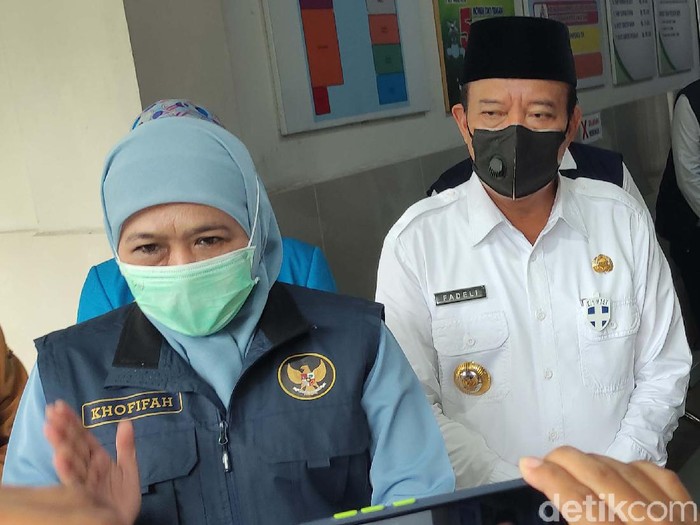 Gubernur Jatim Khofifah Indarparawansa dan Bupati Lamongan Fadeli