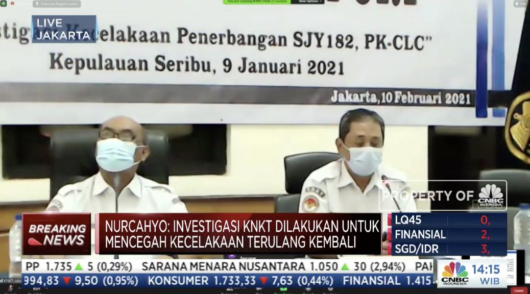 Hasil Investigasi KNKT, Kecelakaan Sriwijaya SJ 182