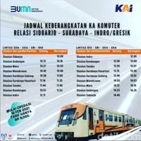 Jadwal Kereta Komuter Sidoarjo Surabaya - Homecare24