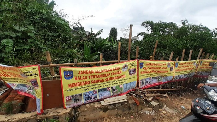 Lokasi bekas tumpukan sampah di  Pondok Jaya, Cipayung, Kota Depok