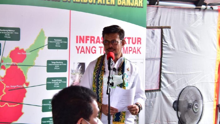 Mentan Syahrul Yassin Limpo di Kalsel (Foto: Risanta/detikcom)