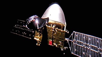China National Space Administration (CNSA) mengatakan Tianwen-1 sudah mengangkasa selama 24 minggu. 3 Januari lalu, posisinya sekitar 130 juta km dari Bumi dan 8,3 juta km dari Mars. Istimewa/CNSA.