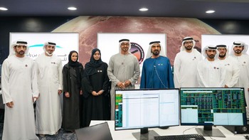204 hari dan lebih dari 480 juta kilometer, #HopeProbe sekarang sudah menangkap orbit dari Mars, demikian bunyi akun Twitter resmi dari misi ambisius tersebut, dengan Hashtag #ArabToMars. Foto: Twitter