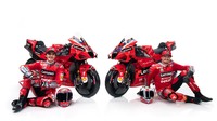 Motor MotoGP Ducati musim ini tetap mempertahankan ciri khas warna merahnya. Motor ini memadukan warna merah dan hitam. Foto: Dok. Ducati