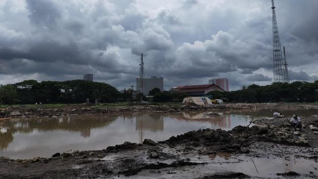 Pembangunan Stadion Mattoanging Makassar (Foto: Ibnu Munsir/detikcom)