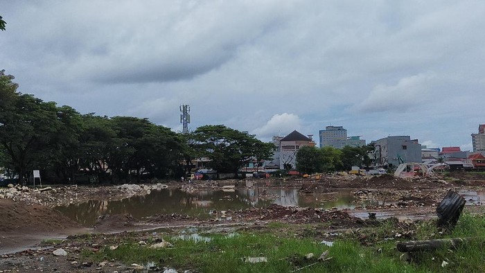 Pembangunan Stadion Mattoanging Makassar (Foto: Ibnu Munsir/detikcom)