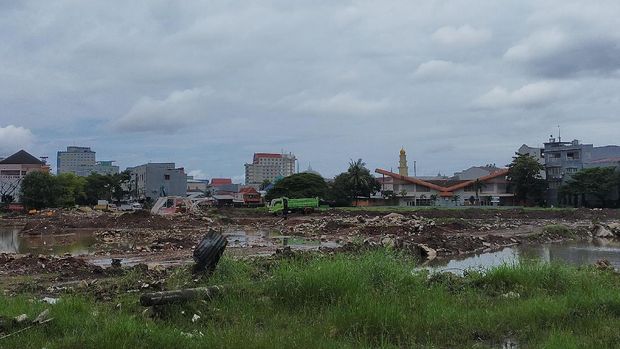 Pembangunan Stadion Mattoanging Makassar (Foto: Ibnu Munsir/detikcom)