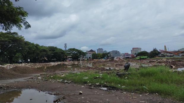 Pembangunan Stadion Mattoanging Makassar (Foto: Ibnu Munsir/detikcom)