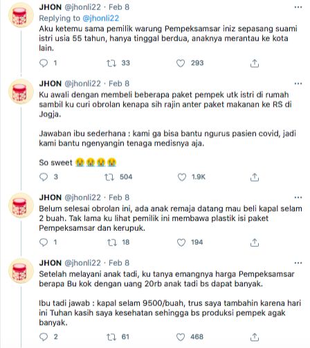 Penjual Ini Rutin Kirim Pempek ke RS, Alasannya Bikin Nakes Ini Terharu