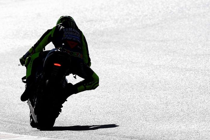 Valentino Rossi Monster Energy Yamahas Italian rider Valentino Rossi rides during the fourth free practice session of the MotoGP race of the European Grand Prix at the Ricardo Tormo circuit in Valencia on November 7, 2020. (Photo by JOSE JORDAN / AFP)